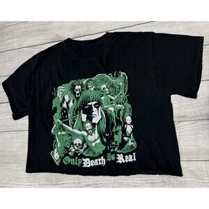 Celtic Frost Hellhammer Only Death is Real Black Metal Band Shirt Crop Top L/XL?